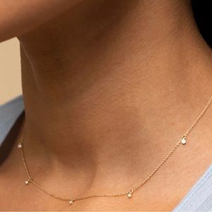 Mejuri diamond station necklace
